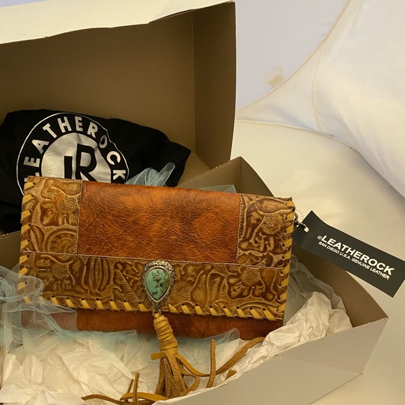 LEATHER ROCK bag NWT - Picture 2 of 5